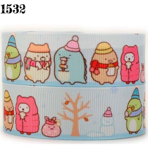10yards different size cartoon sumikko gurashi ribbon printed grograin ribbon,satin ribbon