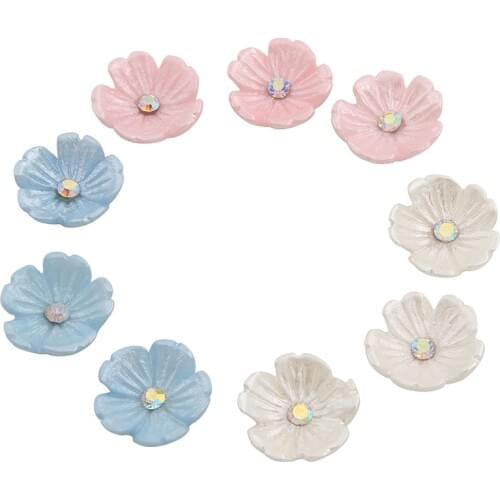 12mm 50pcs Flower Flat Back Resins For Hair Bows Manualidades Diy Craft Supplies Embellishments Diy Hair Bow Accessories Crafts