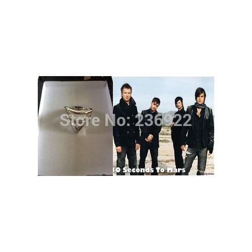 20pcs/lot Wholesale Fashion Charm 30 Seconds to Mars Logo Triad ring ORBIS EPSILON ring,original factory supply