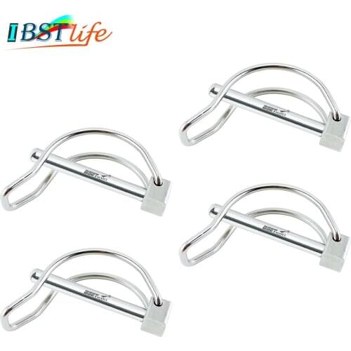 4X Stainless Steel 316 Quick Lock Release Trailer Towing Coupler Safety Pin Bicycle Stroller Cargo Stage leg Hitch Hook Clip