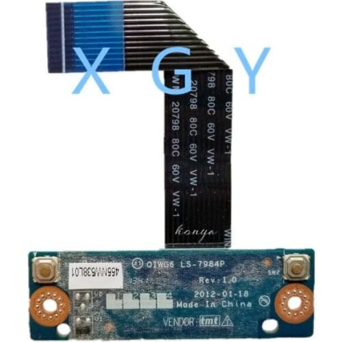 Free shipping QIWG6 LS-7984P Mouse Touchpad Button Board WCable for Lenovo Ideapad G580 G585