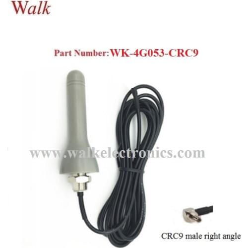 CRC9 male angle small size outdoor use screw mount GSM 3G 4g lte car Antenna waterproof roof mount rubber lte 4G antenna