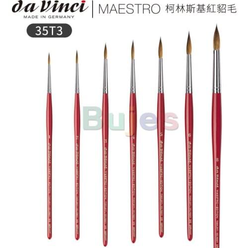 Da Vinci Watercolor Series 35T3 Maestro Paint Brush, Round Long Taper Kolinsky Red Sable, Size 3/0,0,6,and More,art Supplies