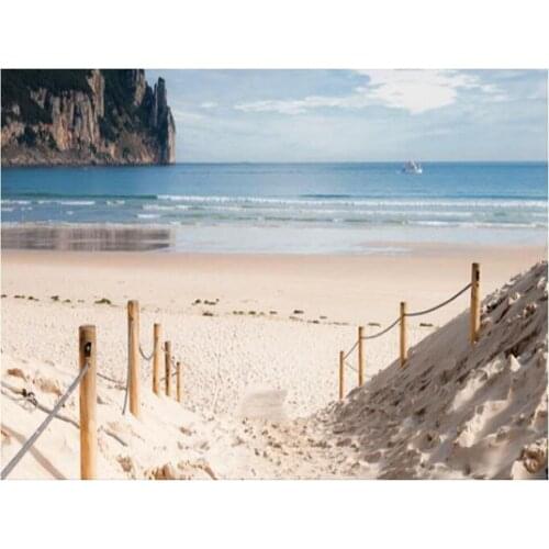 Dpsupr Diamond Painting 5D Full Square/Round Daimond Rhinestone Embroidery Painting Beach Sea Scenery Cross Stitch Mosaic