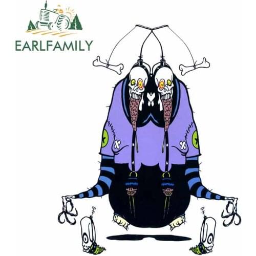 EARLFAMILY 13cm x 10.4cm Cartoon Art Zombie Graffiti Car Stickers Vinyl Rear Windshield Decal Waterproof Car Decoration