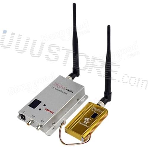 FPV 1.2Ghz 1.2G 8CH 1500mw Wireless AV Signal Sender TV Audio Video Transmitter Receiver For RC Car
