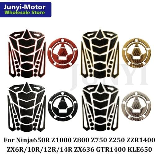 Chrome Fuel Tank Pad Gas Cap Cover Sticker Decal Protector For Kawasaki Ninja 650/1000 ZX6R ZX10R ZX14R Z750 Z800 Z1000 ZX1400