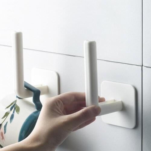 Paper Holder Wall Mounted Not Easy Fall Off Plastic Tissue Shelf Organizer Supplies for Home