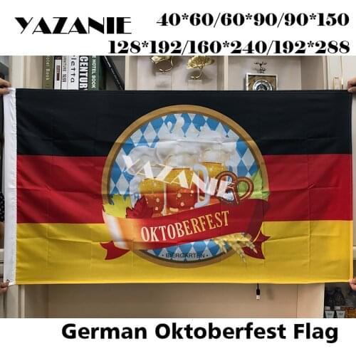 YAZANIE Germany Oktoberfest Beer Bavaria Bavarian Flag German Beer Party Munich Oktoberfest Beer German Cuisine Bratwurst Flags