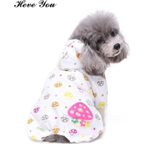 Heve You New Pet Clothes Winter Dog Clothing Cotton Knitted Hooded Pajamas Homewear Pajamas Four Jumpsuits Cat Puppy Dog Costume