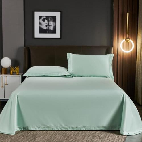 2020 new products 100 thread count long staple cotton Bed cover Fitted Sheet Pillowcases 2/3 pcs Solid color Luxury Bedding