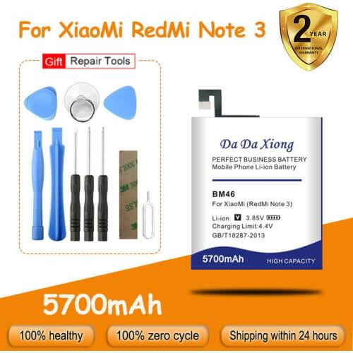 Newly Upgraded Safe And Durable 5400mAh BM46 Battery for Xiaomi Redmi Note 3 Xiao mi Hongmi note 3 Pro