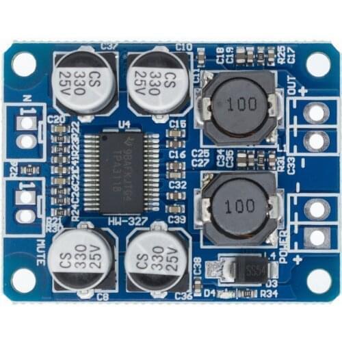 1pcs TPA3118 PBTL mono digital amplifier board 1X60W 12V 24V POWER AMP