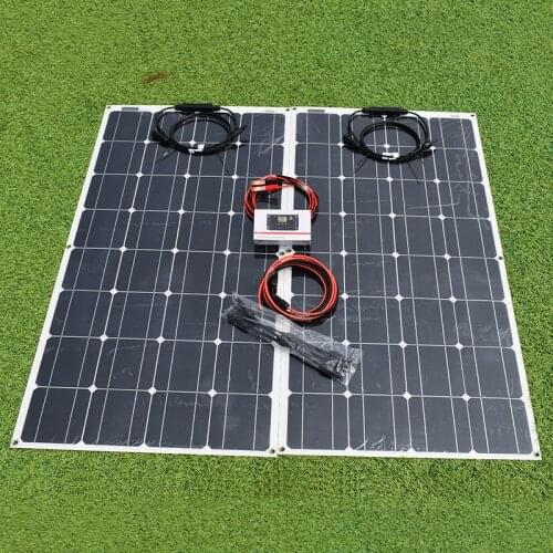 Complete Solar Panel Kit 300W 200W 100W Photovoltaic Panel Monocrystalline Solar Cell 18V Battery Charger For Camping/Home /Car