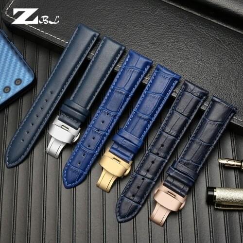 Genuine Leather Bracelet Blue color watch strap for Citizen rossini watchband 14mm 16 18 20mm 21m 22mm 23mm watch band wholesale