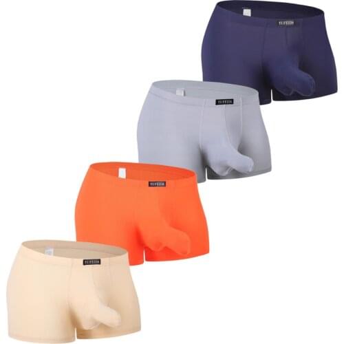 4PCS Men Boxers Underwear Man Short Breathable Underpants Comfortable Men Boxershorts Solid Panties Sexy Lingerie Slip Hombre