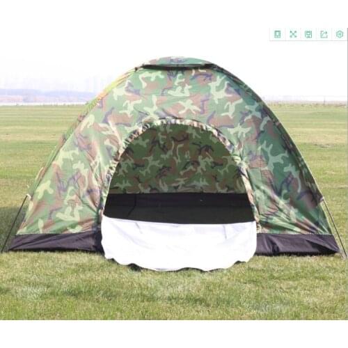 Outdoor automatic tent manual four person double single camouflage beach camping camping troop tent