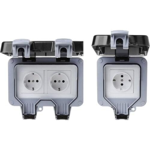 Outdoor Wall Switch Socket IP66 Weather&Dust Proof Power Outlet EU Standard