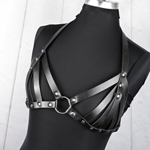 UYEE Female Women Punk Rock Belt Sexy Gothic Body Bandage Harajuku Garters Harness Rave Bra Belt Waistband Suspenders LB-126
