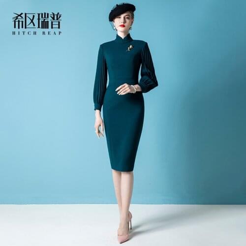 High End Cheongsam Improved Version Dress Can Be Worn In Autumn And Winter