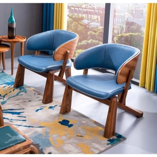 GY High-Grade Solid Wood Ugyen Wood Leisure Single-Seat Sofa Chair Nordic Modern Simple Personality Creative