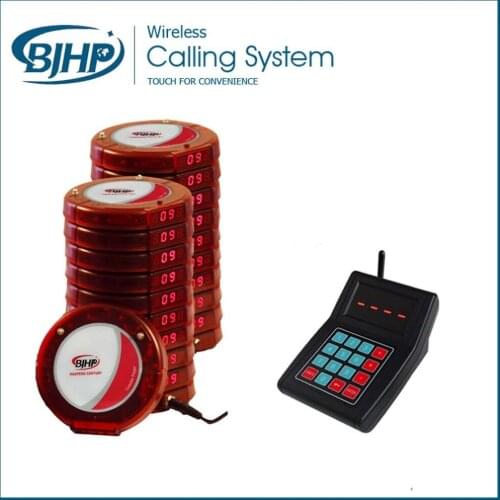 Factory Price Wireless Restaurant Table Buzzer with One Transmitter and 20 Pagers