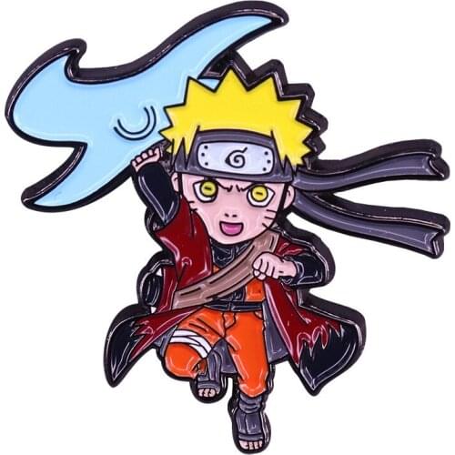 Anime Enamel Pin Uzumaki Brooches for Women Shirt Clothes Bag Pins Badge Figure Brooches for Ladies