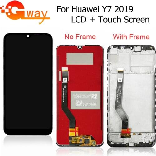 6.26" For HUAWEI Y7 2019 LCD Display+Touch Screen Digitizer+Frame For Huawei Y7 Pro 2019/Y7 Prime 2019 LCD DUB-LX3 LX1 L23 L21