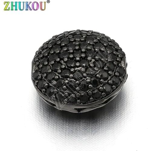 11*6mm Brass Cubic Zirconia Beads DIY Women Necklace Pendant Jewelry Accessory Findings, Hole: 0.5mm, Model: VZ154