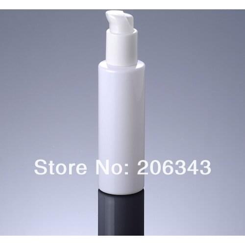 150ml white PET lotion bottle or lotion bottle or toilet water bottle with lock press pump