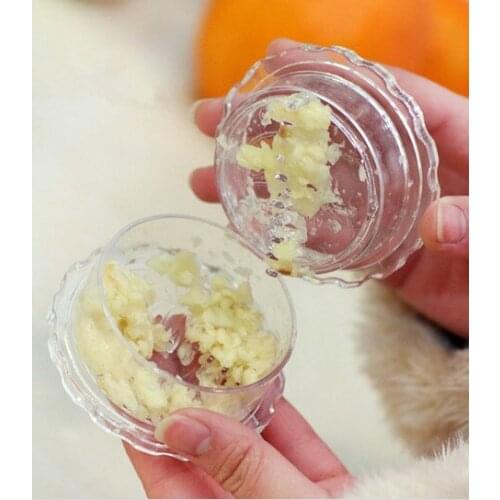 2pcs/lot Multi-Usage Plastic Garlic Press Peeler Crusher Masher Twist Kitchen Useful Tool Garlic Presses Garlic Crusher KB 1373