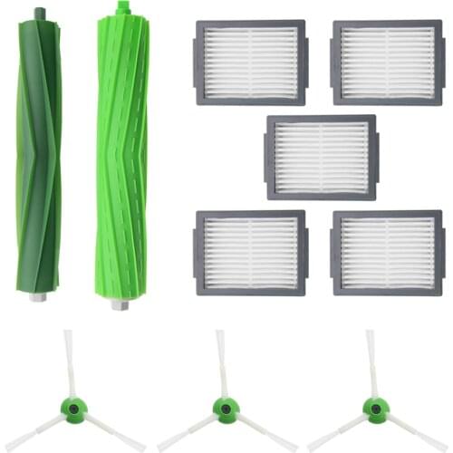 3*Hepa Filter + 4*Side Brush +2* Brush Roll for iRobot Roomba i7 E5 E6 I Series Robot Vacuum Cleaner Replacement Spare Parts