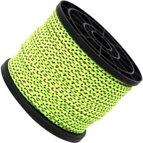 4mm 50m/16.4ft Glow in the Dark Luminous Reflective Tent Rope Guy Line Camping Cord