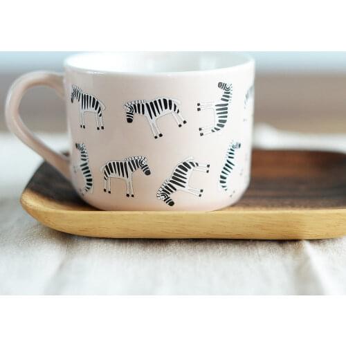 Mug Coffee Cup Kawaii Zakka Water Mug Small Tea Mugs Polar Bear Deer Zebra Giraffe Ceramic Cute Design Lovely Animal 200ml