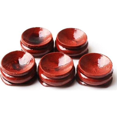 4Pcs Red Mixed Wood Craft Display Stand Pedestal Base Foundation For Crystal Ball Globe Sphere Ball Egg