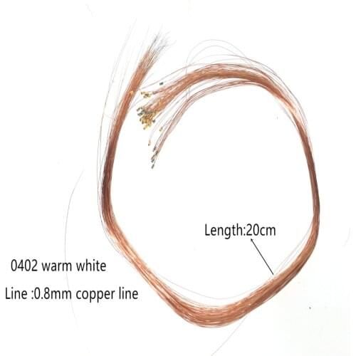 50pc Copper0402 SMD Led Model Lights HO N OO Scale Pre-soldered Micro Litz Wired Leads Wires 20cm For Diorama Lighting Scene