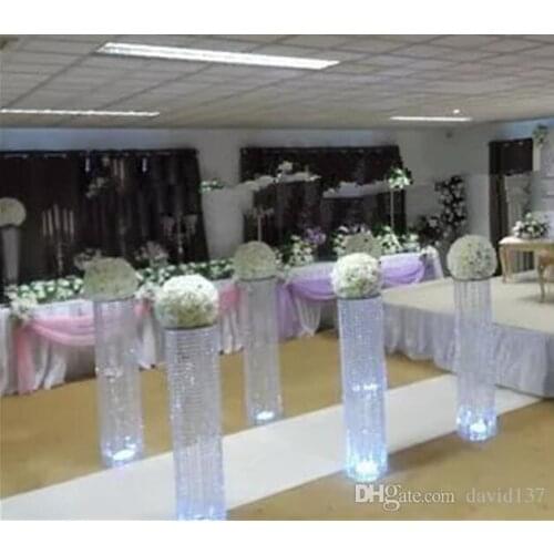 Wave shape acrylic chandelier , crystal table centerpieces for wedding decoration