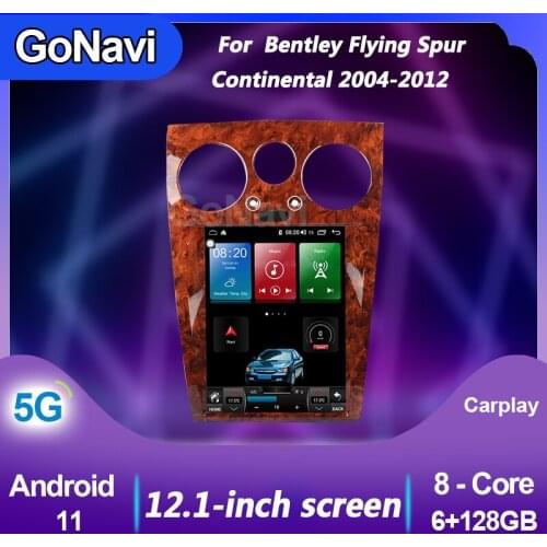 GoNavi Car Radio Tesla Style For Bentley Flying Spur Continental 12.1" Android 11 Stereo receiver Central Multimedia Player Gps