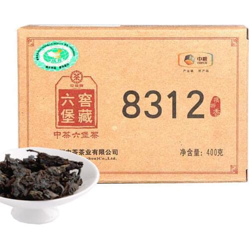 Zhong Dark Chinese Tea Brick Cha 2014 Liupao Tea Hey Cha Liu Bao 8312 400g