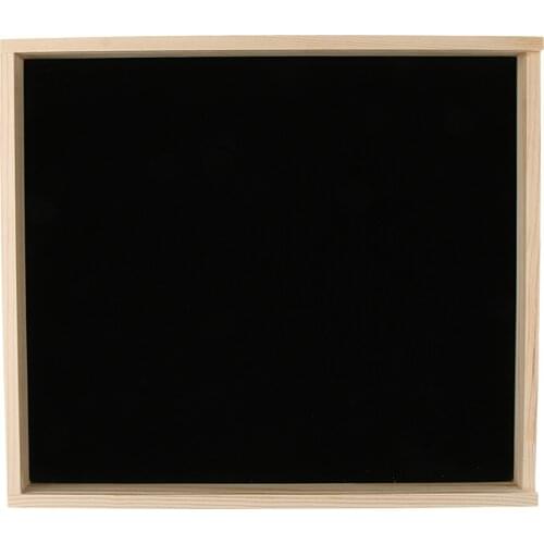 Wood Velvet Jewelry Display Trays Ring Necklace Showcase Organizer Storage