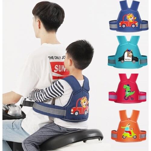 Childrens safety bike with childrens safety harness electric bike motorcycle fixed belt anti-fall adjustable protective belt