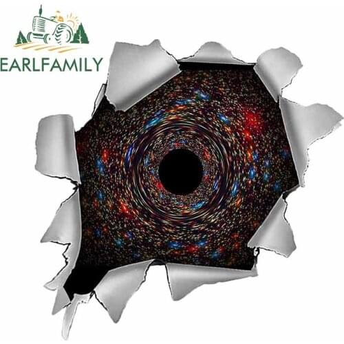 EARLFAMILY 13cm x 12.7cm for Inside OutBlack Hole Cartoon Decal Windows Car Sticker Air Conditioner Surfboard Anime Decoration