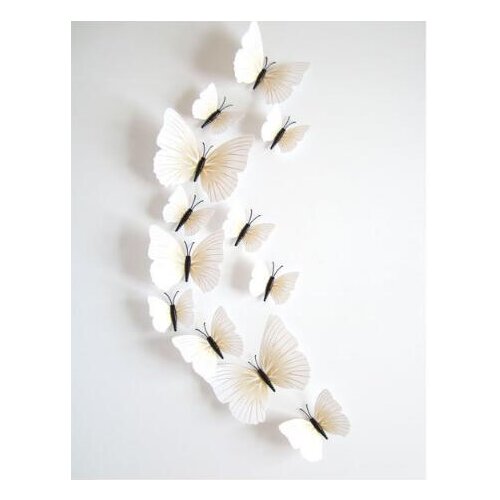 FoodyMine 12Pcs PVC 3D Wonderful Art Butterfly Design Wall Stickers Decals Home Decor Poster for Rooms wedding wall Decorations