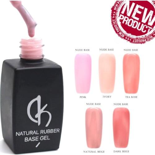 Latest Natural Rubber Base Gel Nude Color Primer UV Gel Varnish for Nail Art Desgin 12ml Semi permanent Manicure Gellak 5 Colors