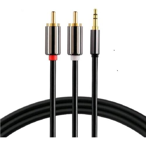 LBSC RCA Cable 2rca to 3.5 audio cable rca 3.5mm Jack male to male rca aux cable for amplifier Phone Edifer Home Theater DVD