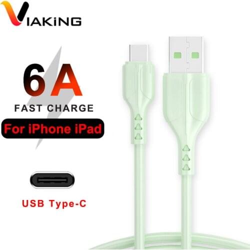 6A Fast Charging USB-C Type-C Cable Cord for iPhone 12 Pro Max 12Pro 11 Xs Xr X se ipad Charging Wire For Samsung Xiaomi Huawei