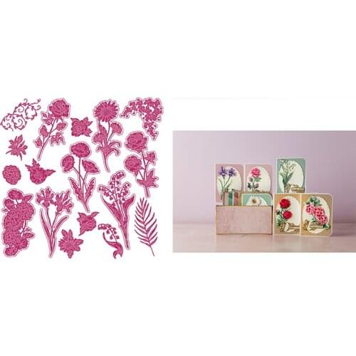 Midi Arrangement Flower Metal Cutting Die Scrapbook Embossed Paper Card Album Craft Template Cut Die Stencils New for 2021