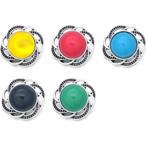 Fashion Flower w099 Crystal 3D 18mm Metal Snap Button For Bracelet Necklace Interchangeable Jewelry Women Accessorie Findings