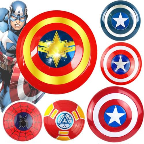 Avengers Captain America Figure Light Sound Carol Danvers Spiderman Ironman Hulk Shield Toy Halloween Cosplay Kids Gift