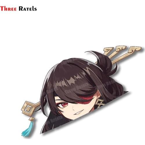 Three Ratels A940 Character Baidou Genshin Impact For Car Windshield Decals Waterproof Protected Laptop Skateboard Decor Sticker